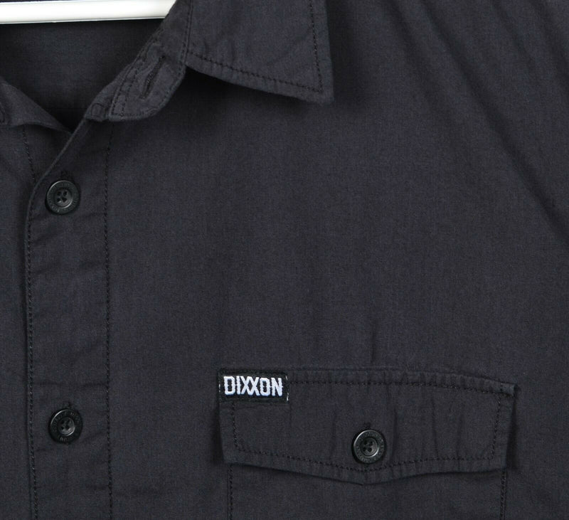 Dixxon Flannel Co. Men's XL Solid Black D-Tech Blend S/S Button-Front Shirt