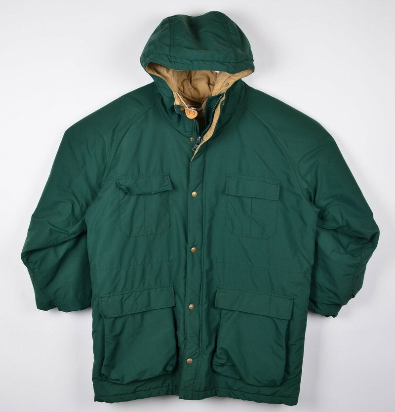 Vintage 80s LL Bean Men's Large Baxter State Parka Green Hooded Parka Jacket