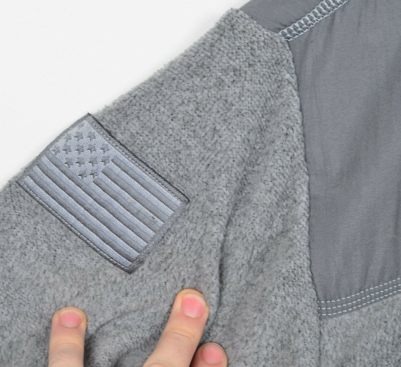 New Balance 990 Men's Small Gray 1/4 Zip USA Polartec Fleece Pullover Jacket