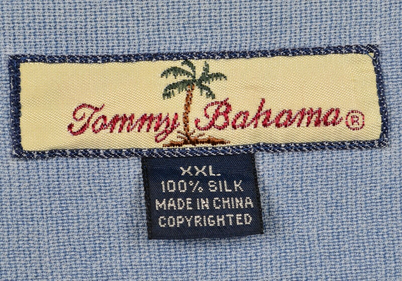Tommy Bahama Men's Sz 2XL 100% Silk Cigar Club Embroidered Hawaiian Shirt