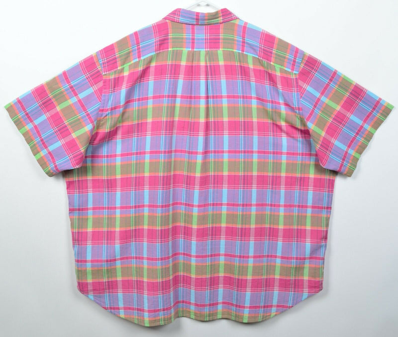 Polo Ralph Lauren Men's 2XB (2XL Big) Indian Madras Pink Plaid Button-Down Shirt