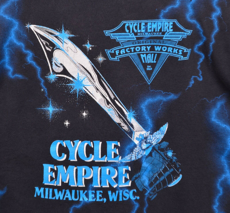 Vintage 1994 3D Emblem Men's 2XL Harley-Davidson Righteous Ruler Lightning Shirt