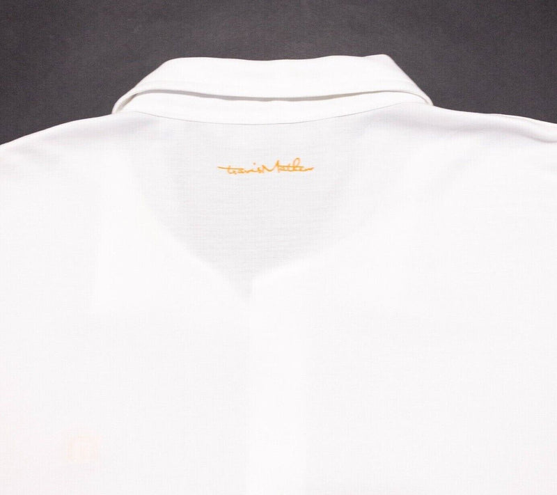 Travis Mathew XXL Polo Men's Golf Shirt Solid White Cotton Polyester Blend