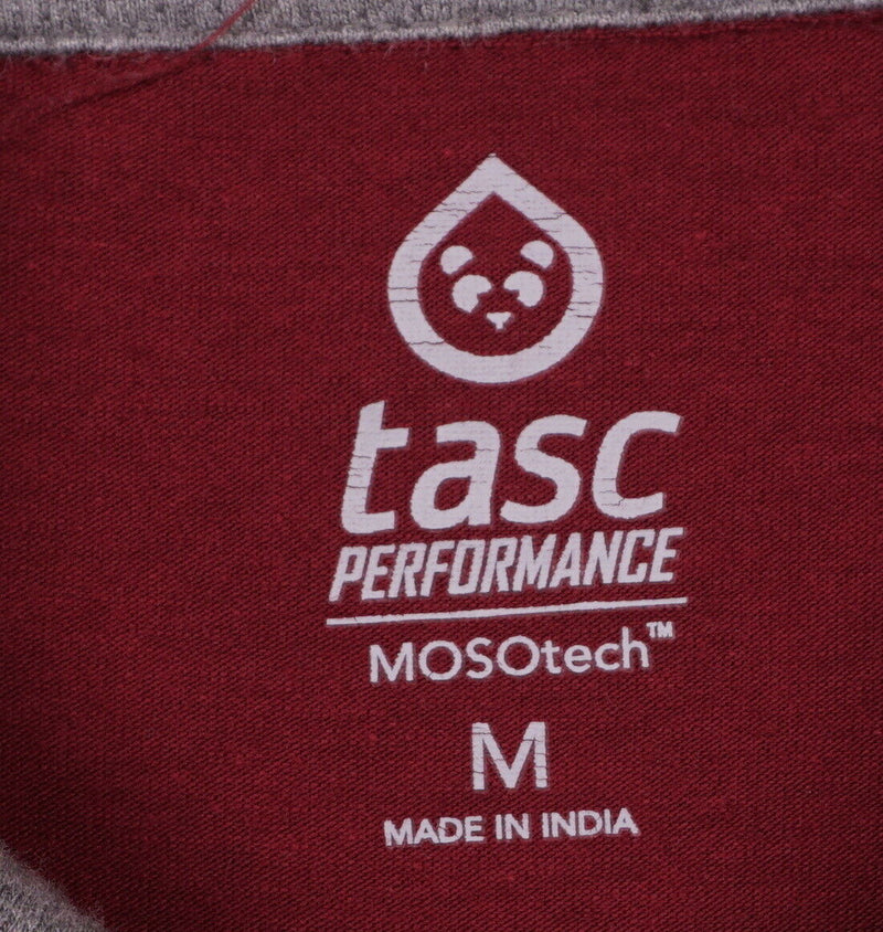 Tasc Performance Men's Medium MOSOtech Bamboo Burgundy 1/4 Zip Long Sleeve Top