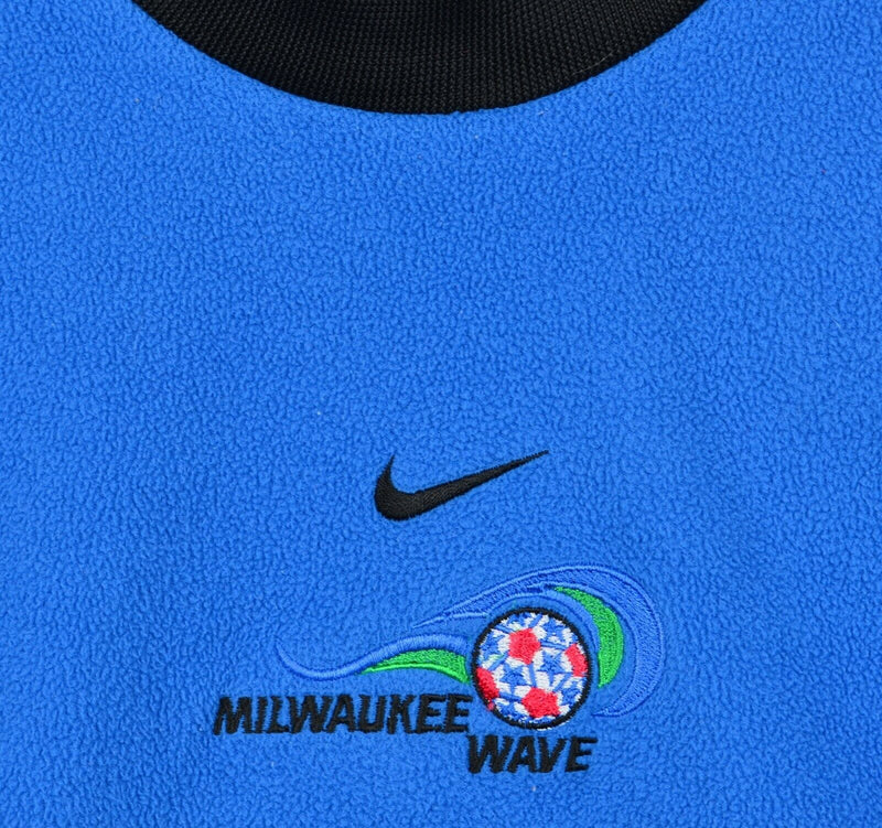 Milwaukee Wave Men's Large Nike Therma-Fit Fleece Center Swoosh Blue Sweatshirt