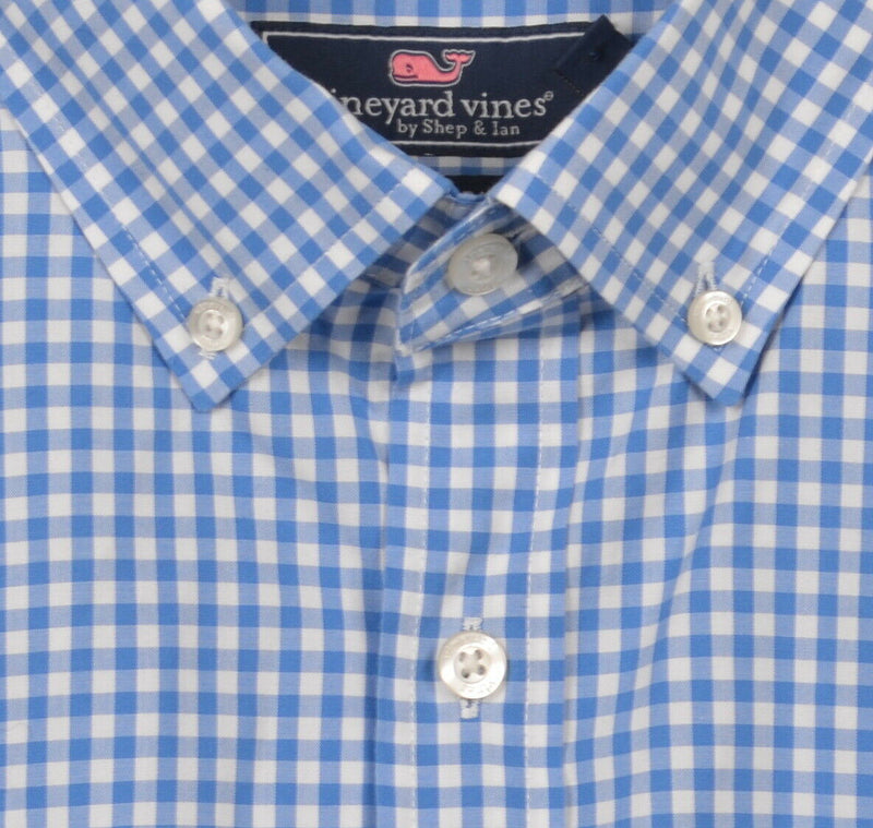Vineyard Vines Men's XL Classic Fit Murray Blue Gingham Check Button-Down Shirt