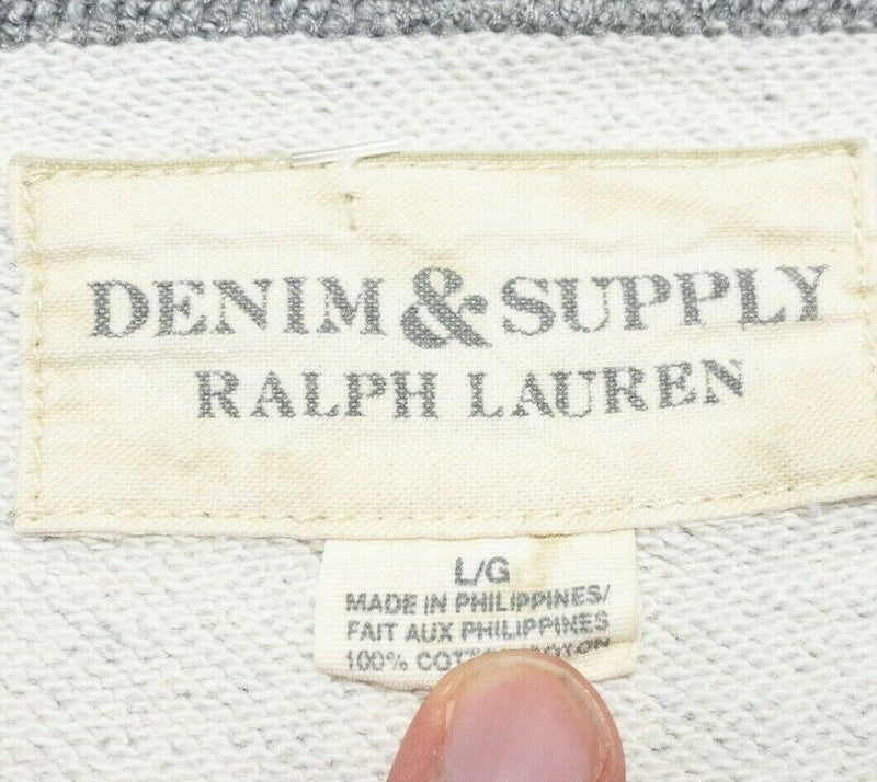 Denim & Supply Ralph Lauren Eagle USA Sweatshirt Crewneck Gray Men's Large