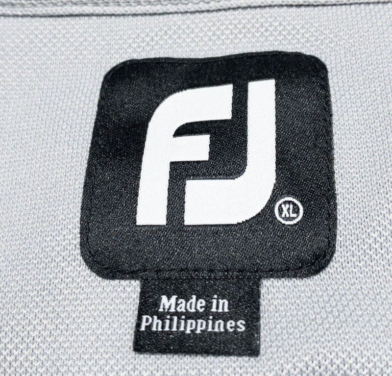 FootJoy Long Sleeve Polo XL Men's Shirt Golf Solid Gray Polyester Wicking FJ