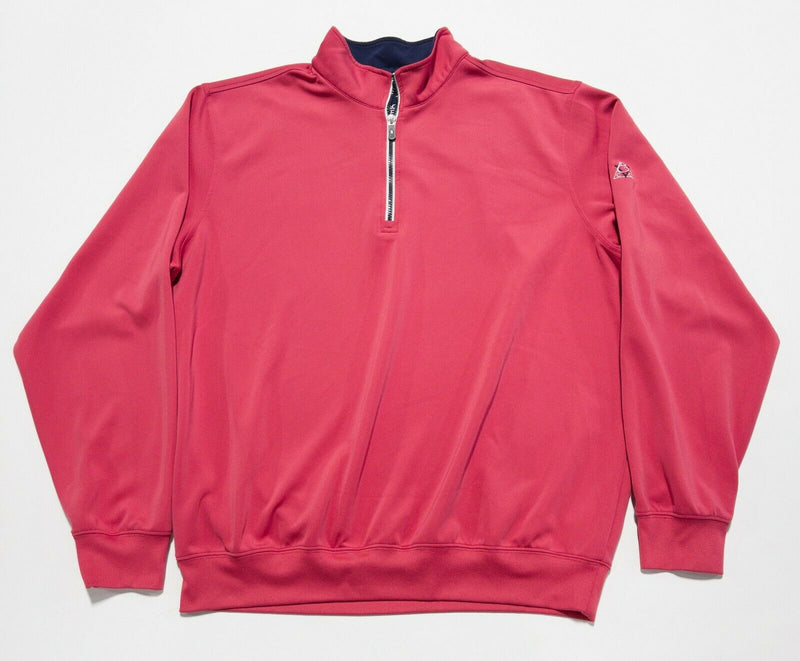 F & G Tech Men's XL Pink/Red Fairway & Green Wicking 1/4 Zip Golf Jacket