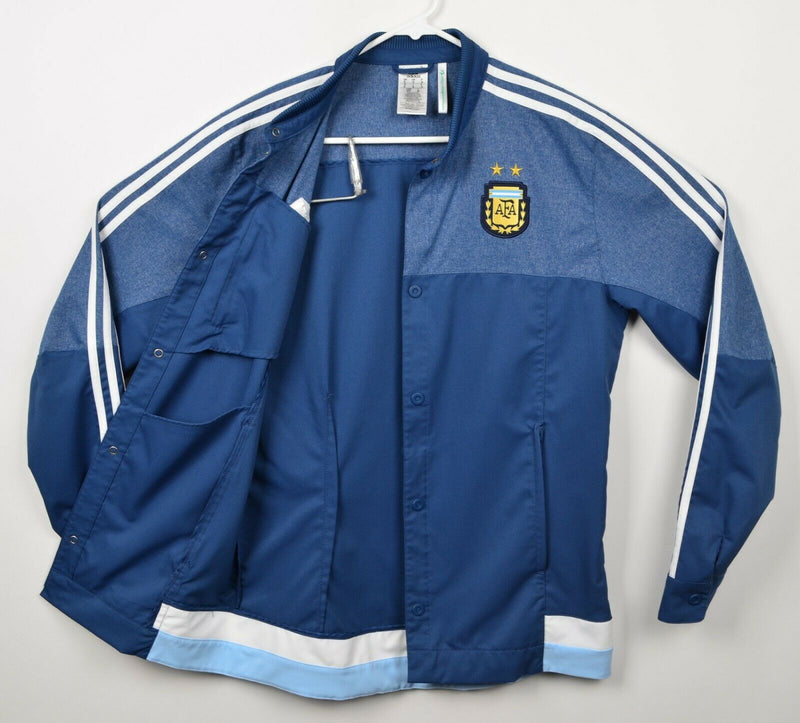 Argentina Men's Small Adidas Snap-Front Blue National Team Warm-Up Track Jacket