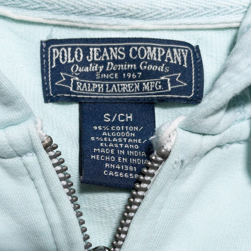 Polo Jeans Ralph Lauren Hoodie Women's Small Full Zip Sweatshirt Spell Out Y2K
