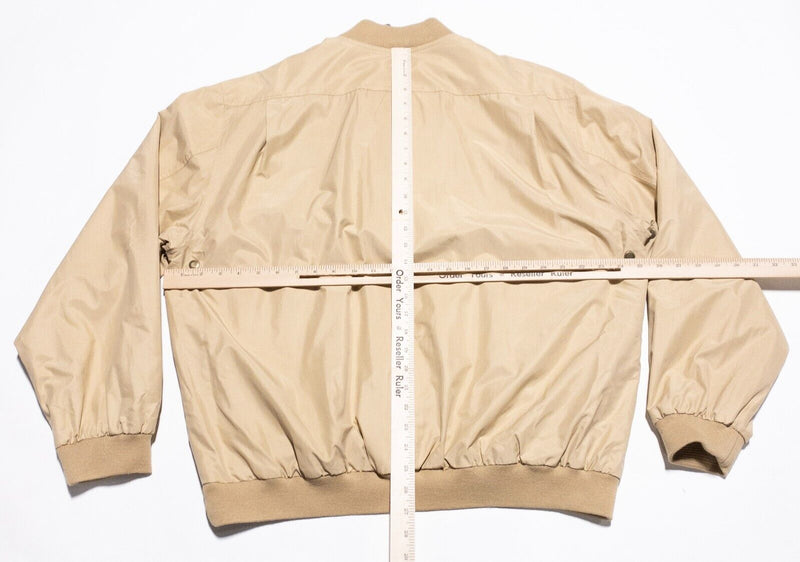 Bobby Jones Collection Jacket Men's XL Silk Water Resistant Beige Golf Pullover