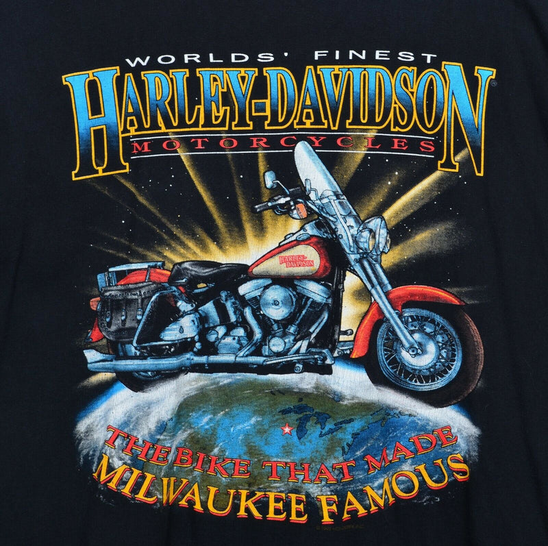 Vintage 1992 Harley-Davidson Men's 2XL Bike Made Milwaukee Famous T-Shirt