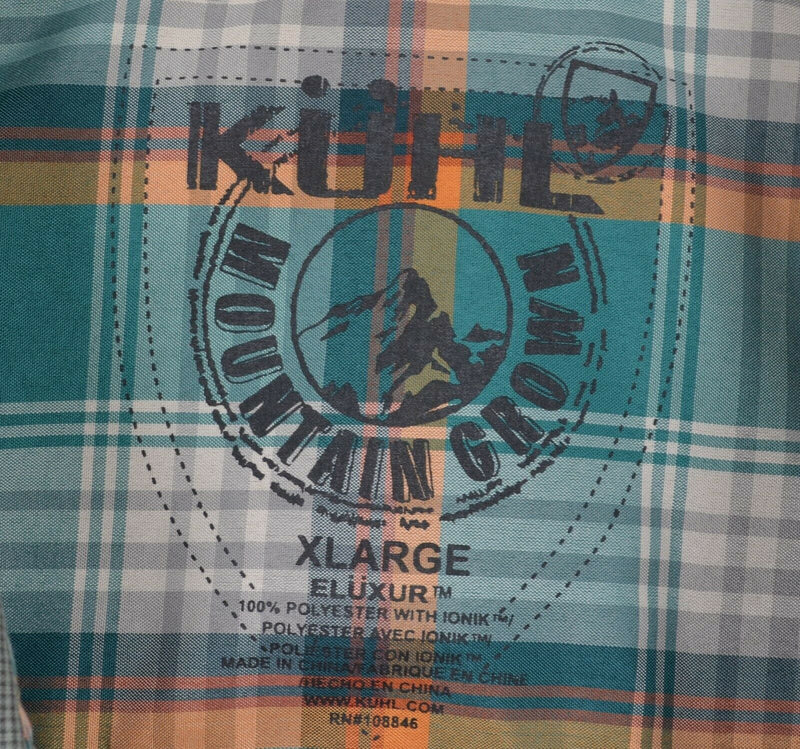 Kuhl Eluxur Men's XL Green Polyester Ionik Hiking Outdoor Button-Front Shirt
