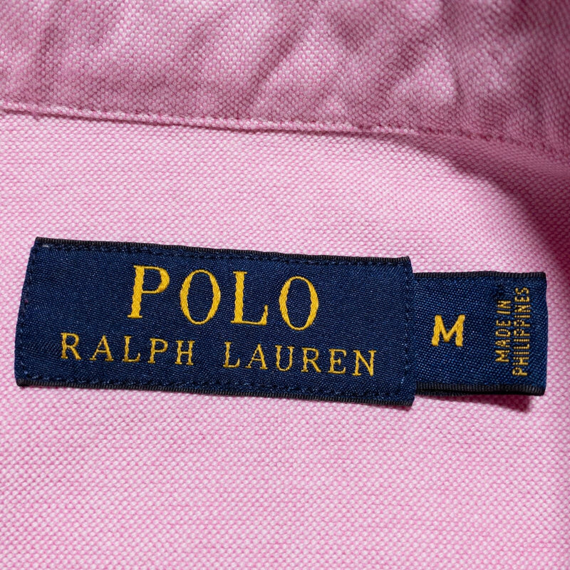 Polo Ralph Lauren Pearl Snap Shirt Men's Medium Solid Light Pink Western Preppy