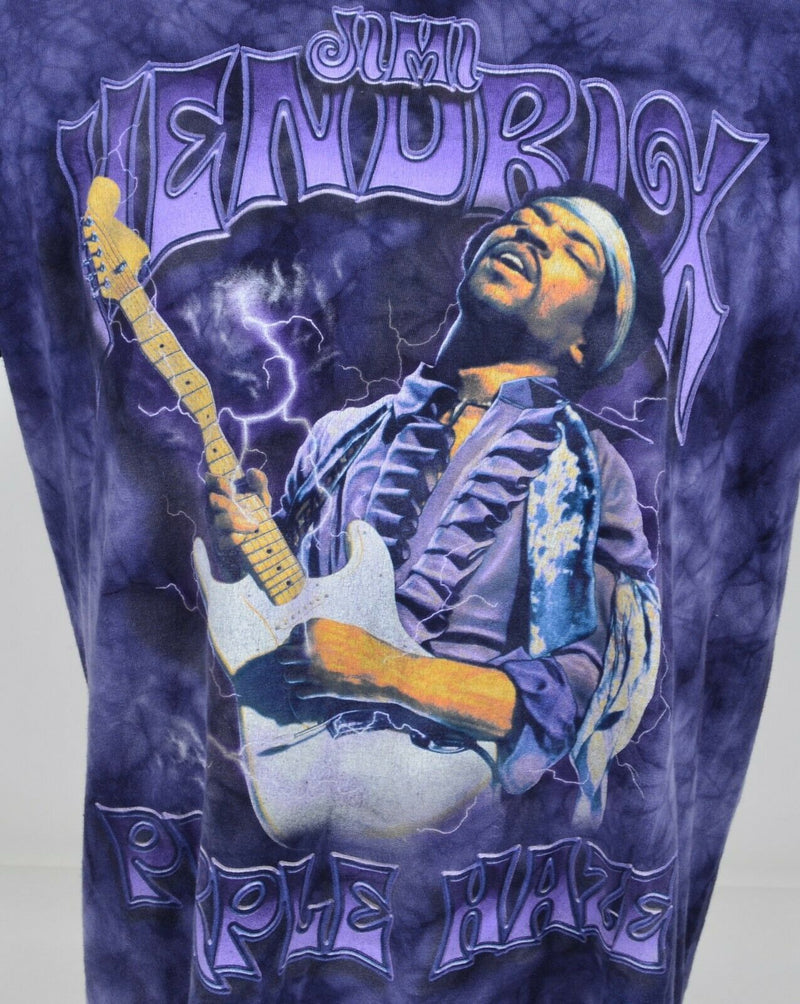 Jimi Hendrix Men's Large? Purple Haze Tie Dye Liquid Blue Graphic T-Shirt