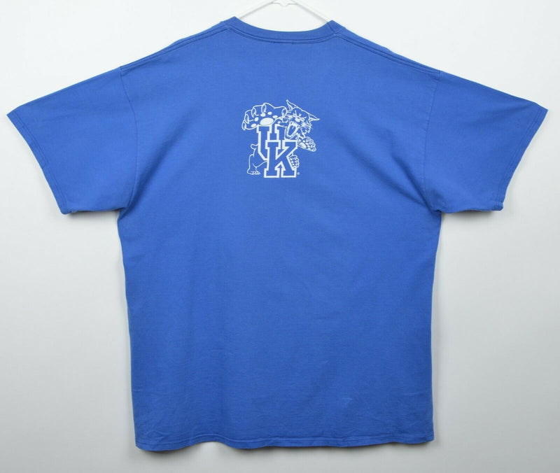 Vtg 1996 Kentucky Wildcats Men's Sz 2XL Basketball National Champs Blue T-Shirt