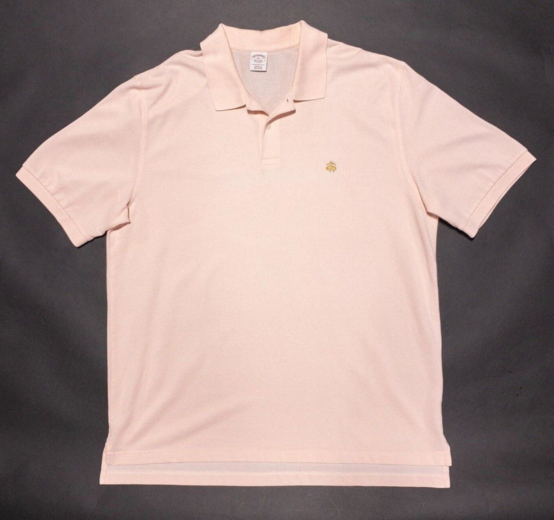 Brooks Brothers Performance Polo XXL Original Fit Men's Solid Light Pink 2XL