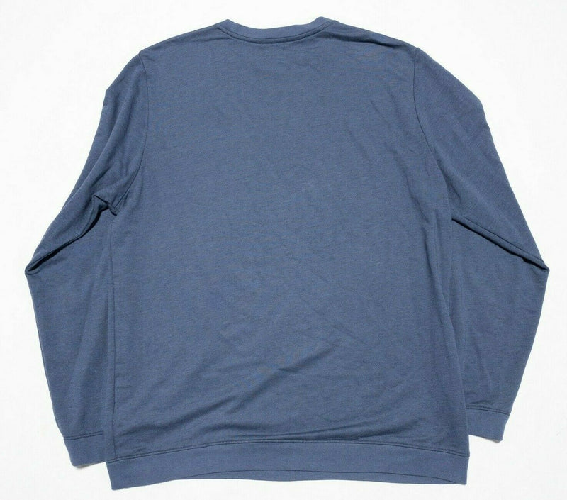 Travis Mathew Men's XL Crewneck Sweatshirt Blue Polyester Pima Cotton Modal Golf