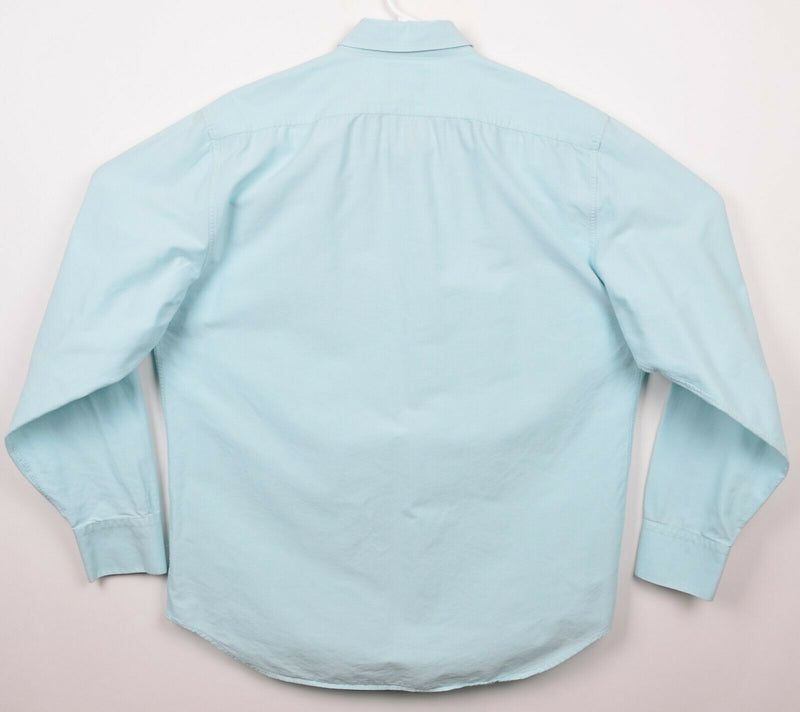 Billy Reid Men's XL Standard Cut Solid Light Blue Pocket Button-Down Shirt