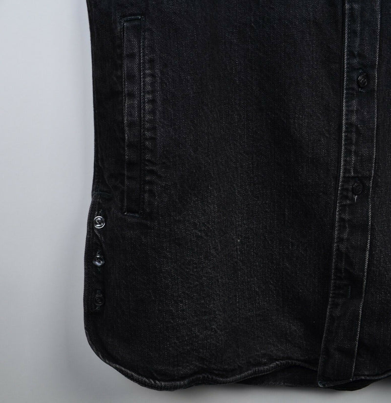 Kith x Ones Stroke Tokyo Men's Large "Ginza" Japanese Selvedge Black Denim Shirt