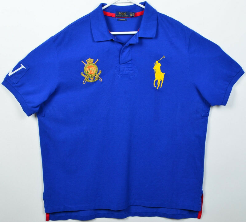 Polo Ralph Lauren Men's 2XL Big Pony Crest Embroidered Royal Blue Polo Shirt