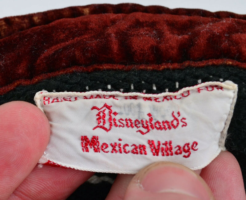 Vintage 1950s Disneyland Mexican Village 100% Wool Colorful Souvenir Poncho