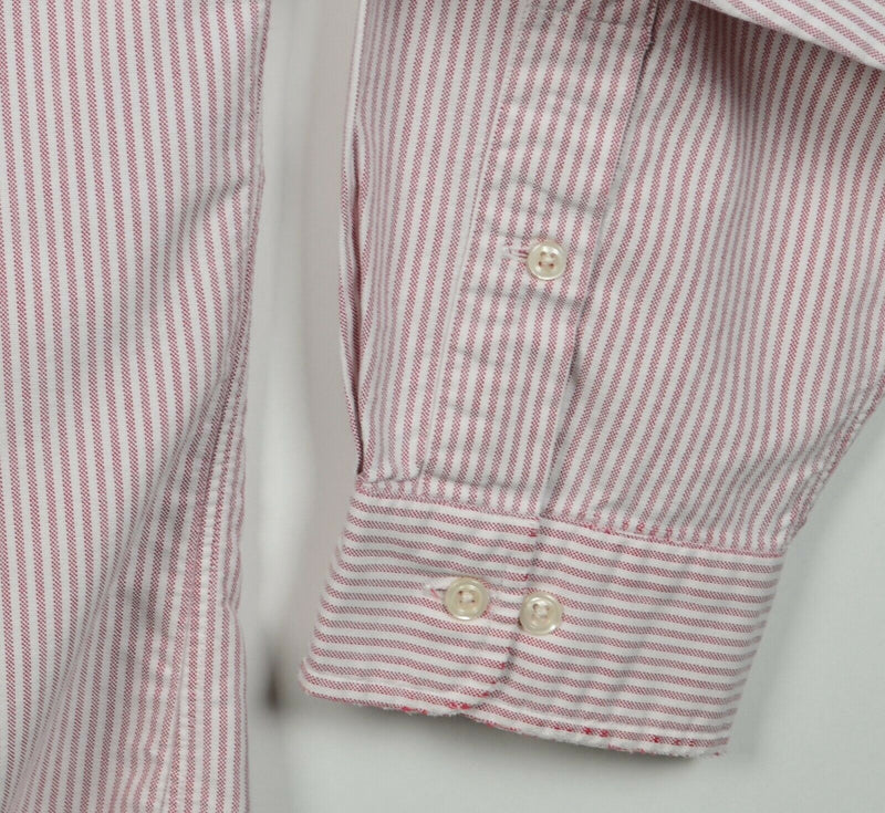 Polo Ralph Lauren Men's 18 36/37 (2XL) Pink/Red Striped Oxford Button-Down Shirt