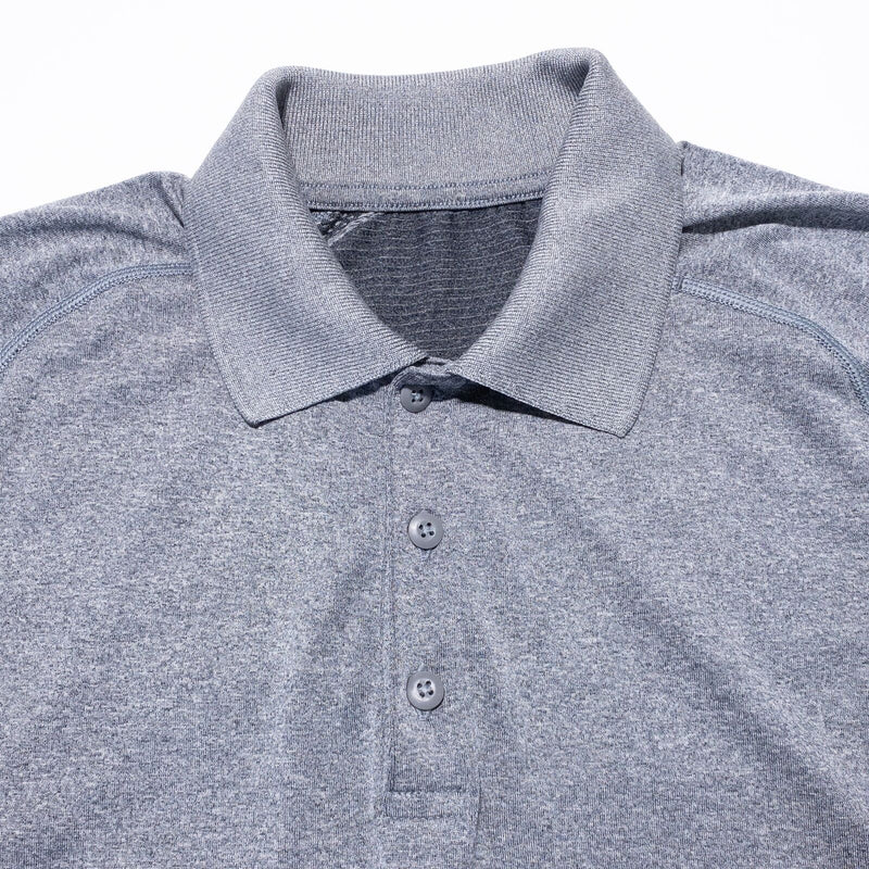 Lululemon Metal Vent Tech Polo Men's Medium Heather Gray Wicking Stretch