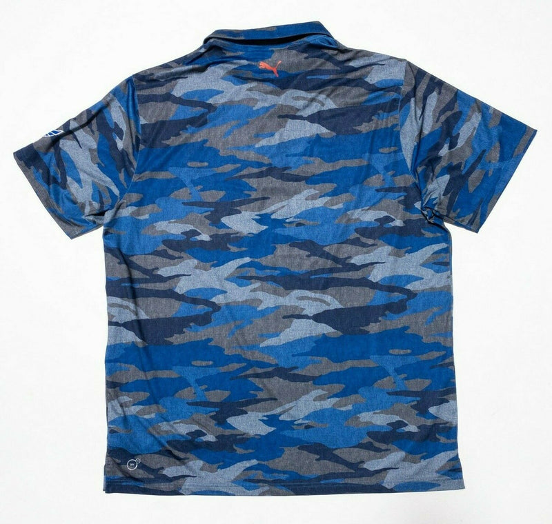 Puma Volition Polo XL Men's Camouflage Blue Wicking Dry Cell America Wicking