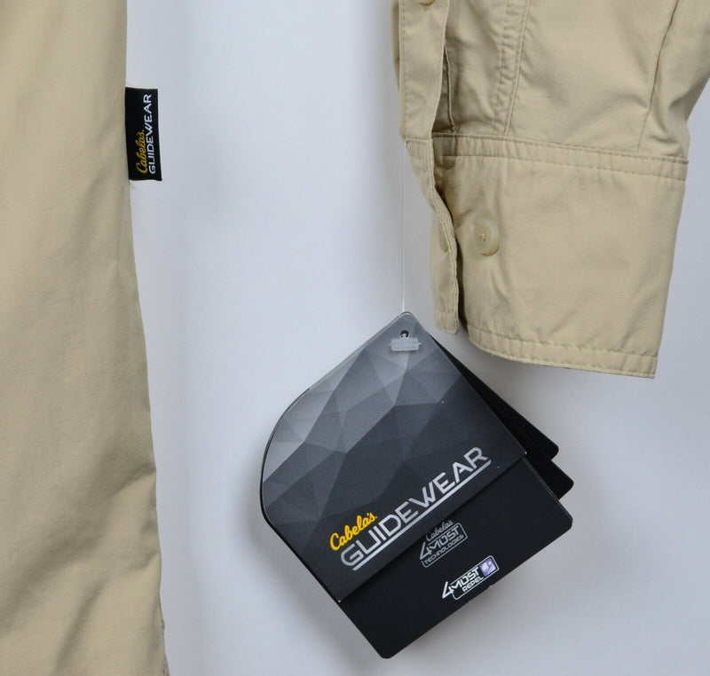 Cabela's Guidewear Men's Sz 2XLT Vented 4Most UPF 50 Long Sleeve Fishing Shirt