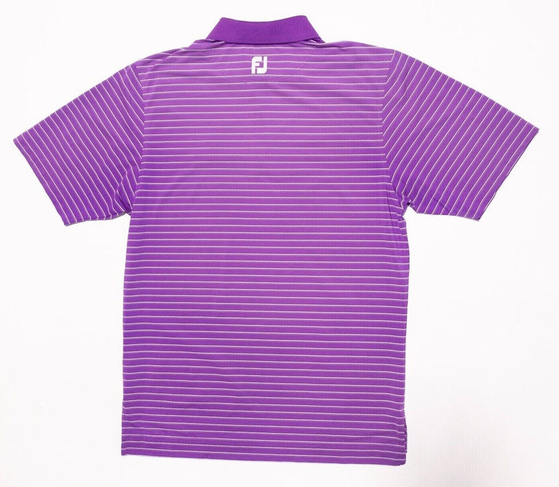 FootJoy Golf Polo Small Men's Purple Striped Wicking Performance Lawsonia