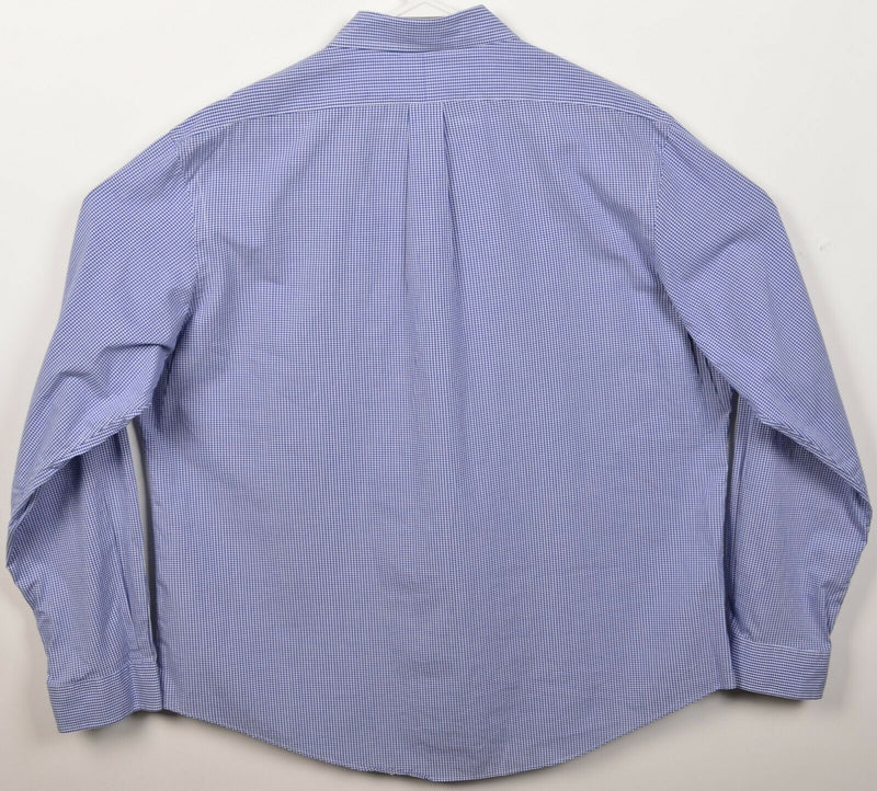Polo Ralph Lauren Men's 2XL Custom Fit Blue White Check Button-Down Shirt