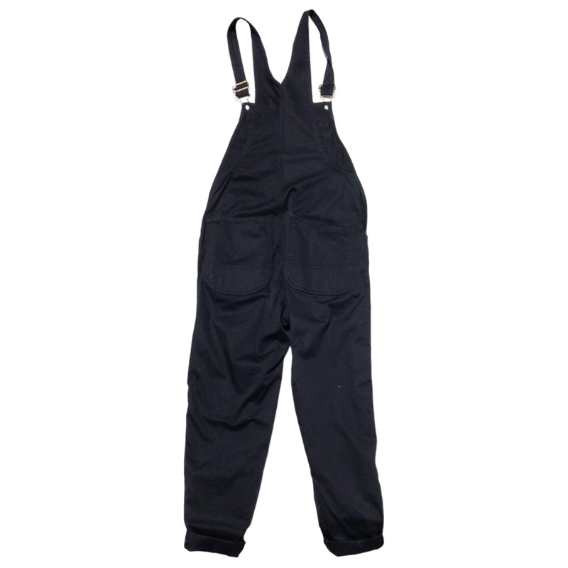 American Apparel Overalls Women's Small Jet Black Pockets Jeans USA Made Bib