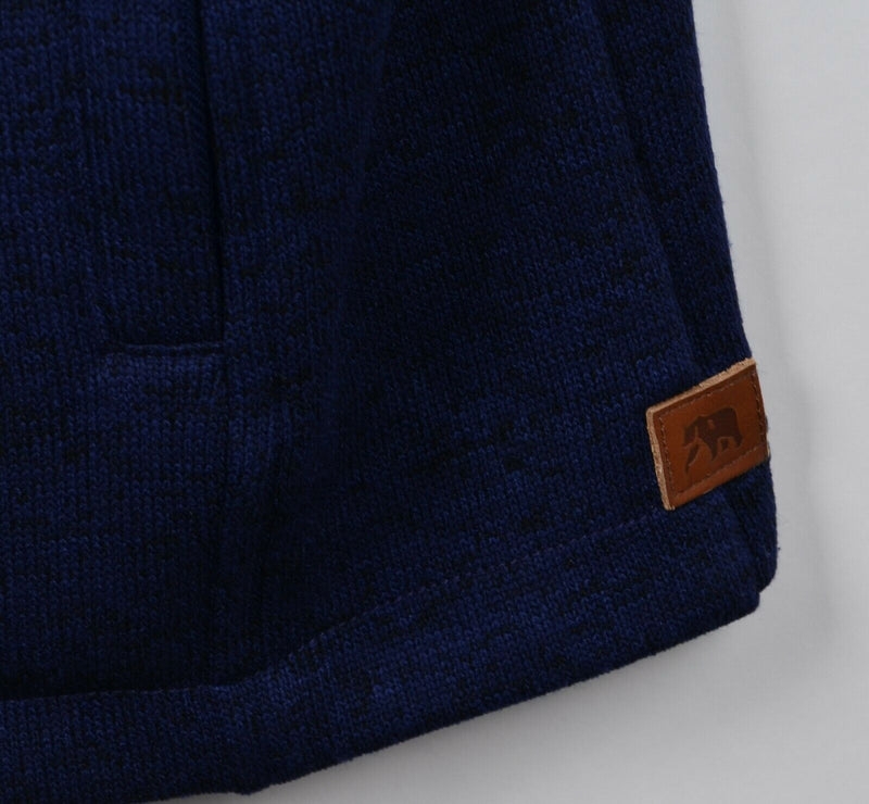 The Normal Brand Men's XL Lincoln Fleece Full Zip Navy Blue Snap Pockets Vest