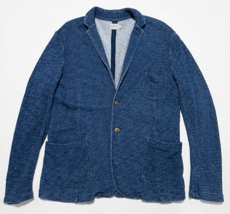Faherty Men's XL Indigo Dyed Blue Blazer Sport Coat 2-Button Jacket