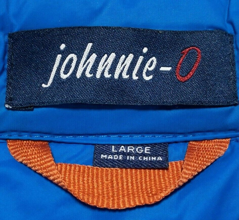 johnnie-O Hudson Quilted Vest Puffer Full Zip Orange Pumpkin Men's Large