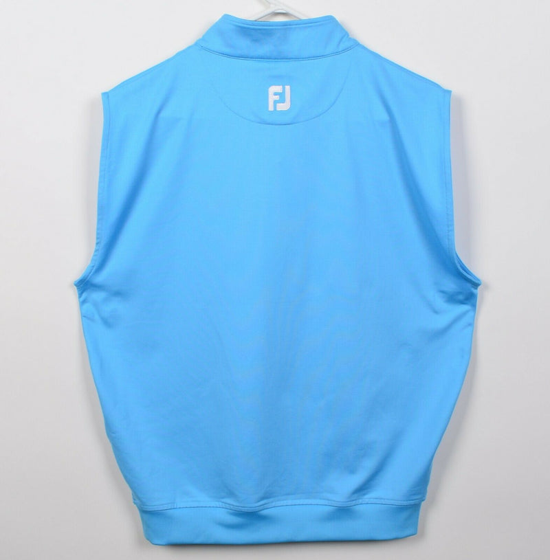 FootJoy Men's Small Solid Light Blue FJ Golf Half-Zip Performance Wicking Vest