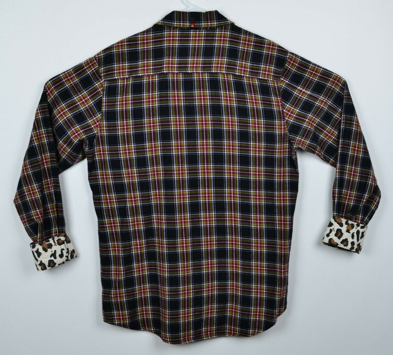 ES Bobby Worrest Men's Sz Medium Plaid Flip Cuff Skate Uptown Woven Shirt