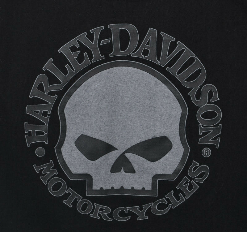 Harley-Davidson Men's Medium Willie G Skull Black Gray Heavy Shirt Sweatshirt