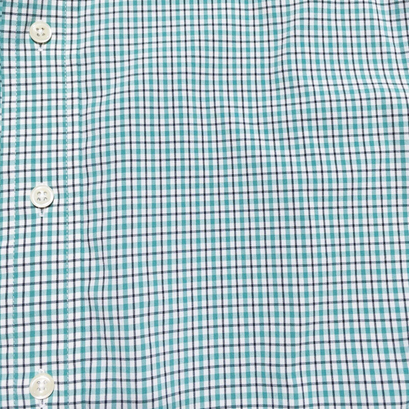 FootJoy Shirt Men's Large Long Sleeve Button-Down Green Plaid Check Wicking