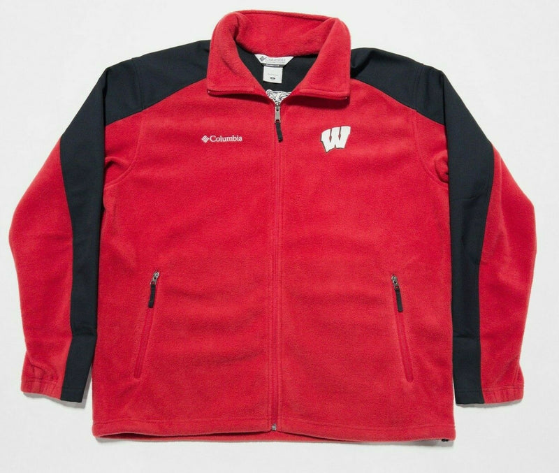Wisconsin Badgers Men's XL Columbia Red Fleece Full Zip College NCAA Jacket