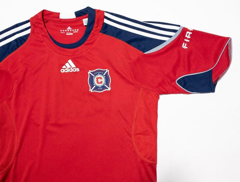 Chicago Fire Soccer Jersey XL Adidas Climacool Red Short Sleeve Wicking