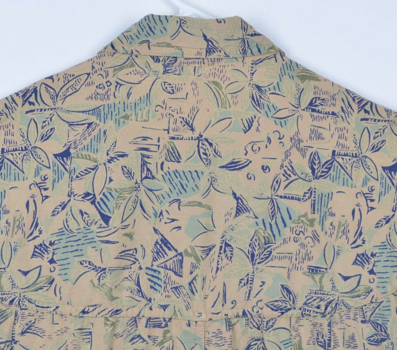 Vintage 80s GUESS Men's Large Georges Marciano Safari Pocket Floral USA Shirt