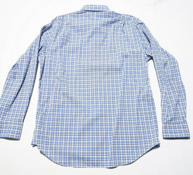 Polo Ralph Lauren Performance Wicking Stretch Shirt Nylon Blue Plaid Men's Large