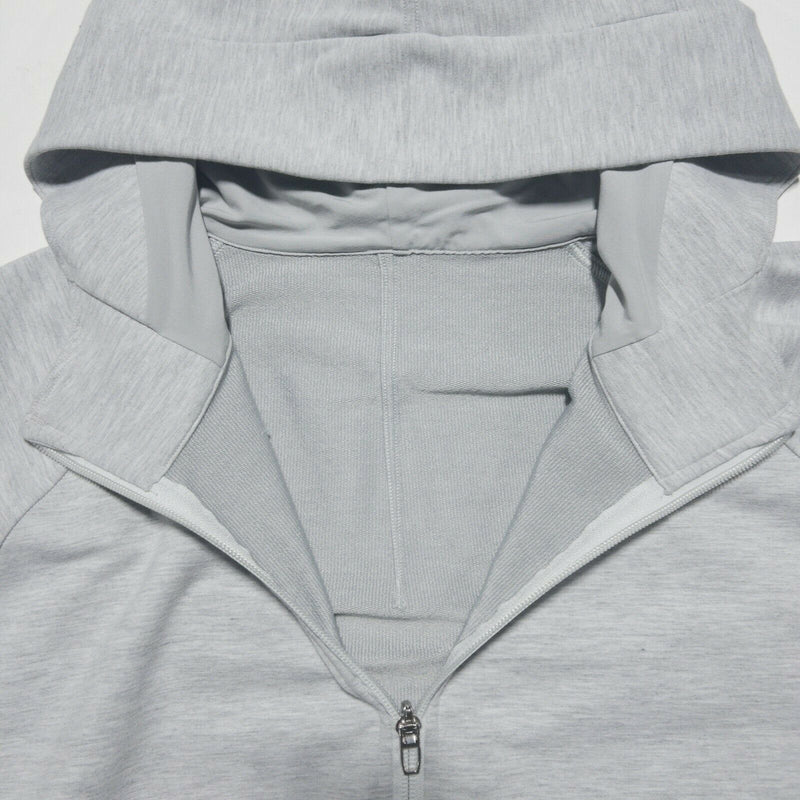 Lululemon Men's 2XL Heather Gray Full Zip Athleisure Stretch Hoodie Sweatshirt