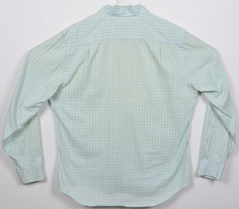Vineyard Vines Men's Medium Collegiate Green Plaid Whale Logo Button-Down Shirt
