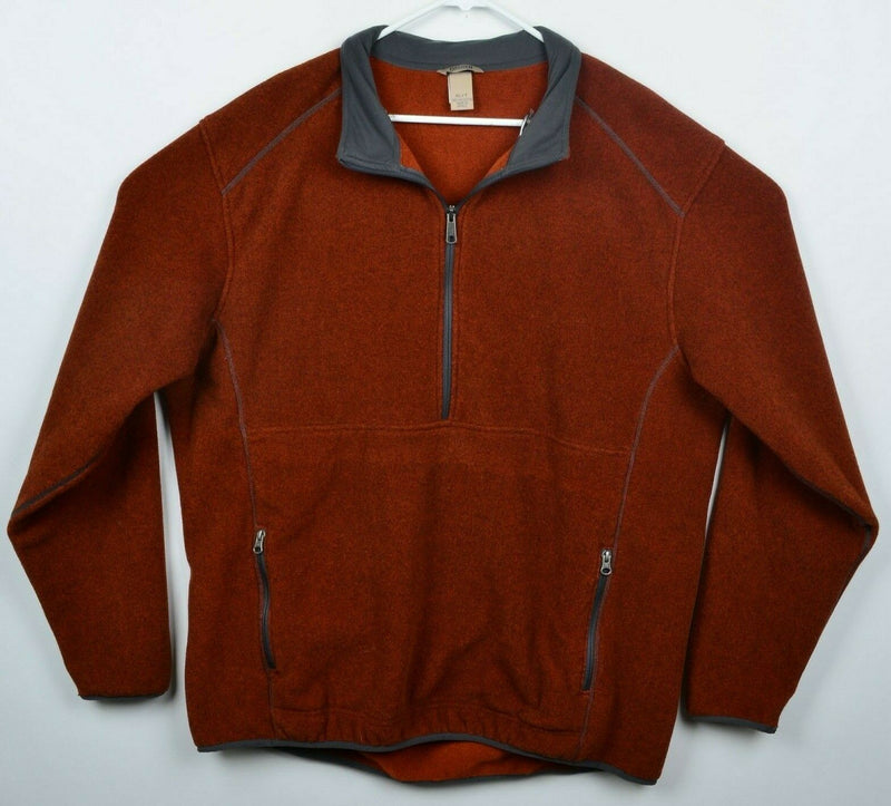 Duluth Trading Co. Men's XLT Tall Half-Zip Fleece Orange/Red Pullover Jacket