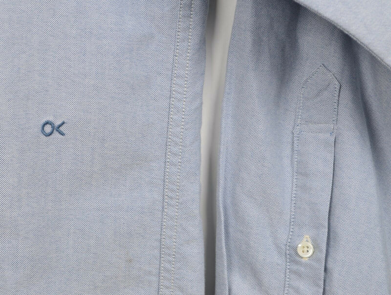 Outerknown Men's Sz XL Light Blue Embroidered Logo Button-Down Shirt