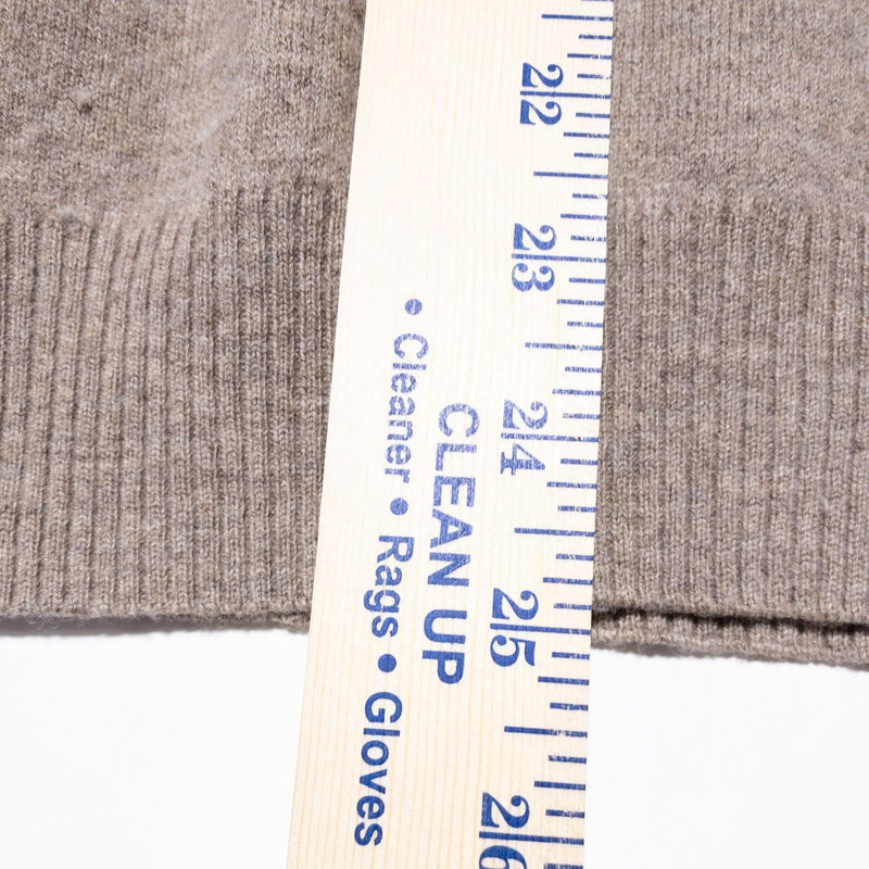 Ermenegildo Zegna Wool Sweater Men's Medium/50 Pullover 1/4 Zip Beige Italy